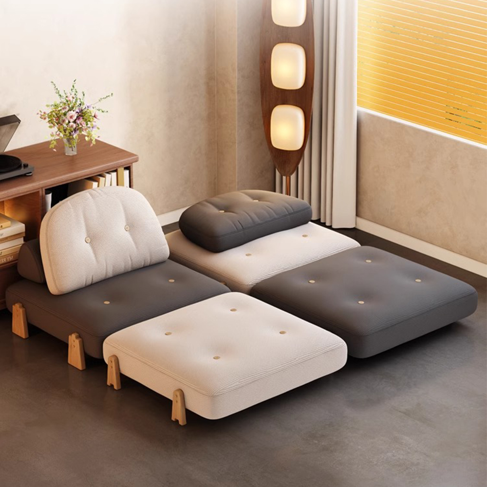 密林 懶人沙發豆腐塊客廳單人沙發床兩用榻榻米沙發摺疊休閒椅(