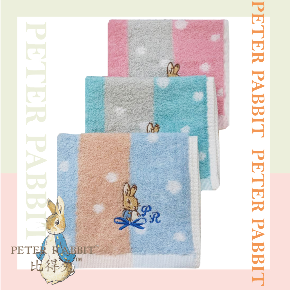 PETER RABBIT 比得兔 12入組純棉彼得兔刺繡小方