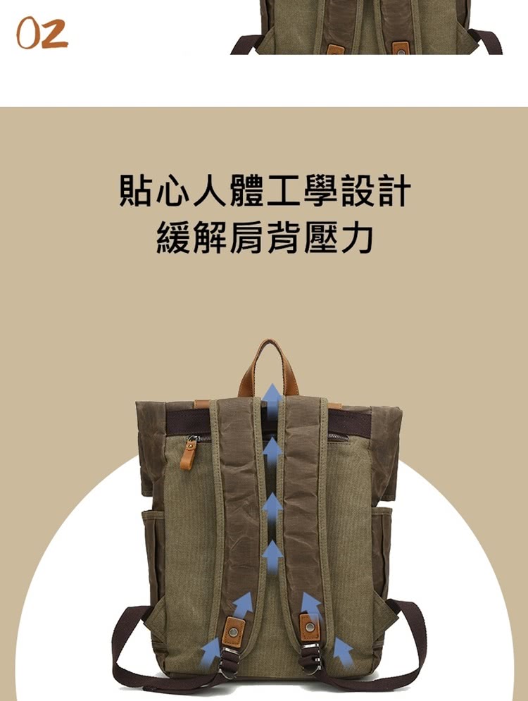 貼心人體工學設計 緩解肩背壓力 