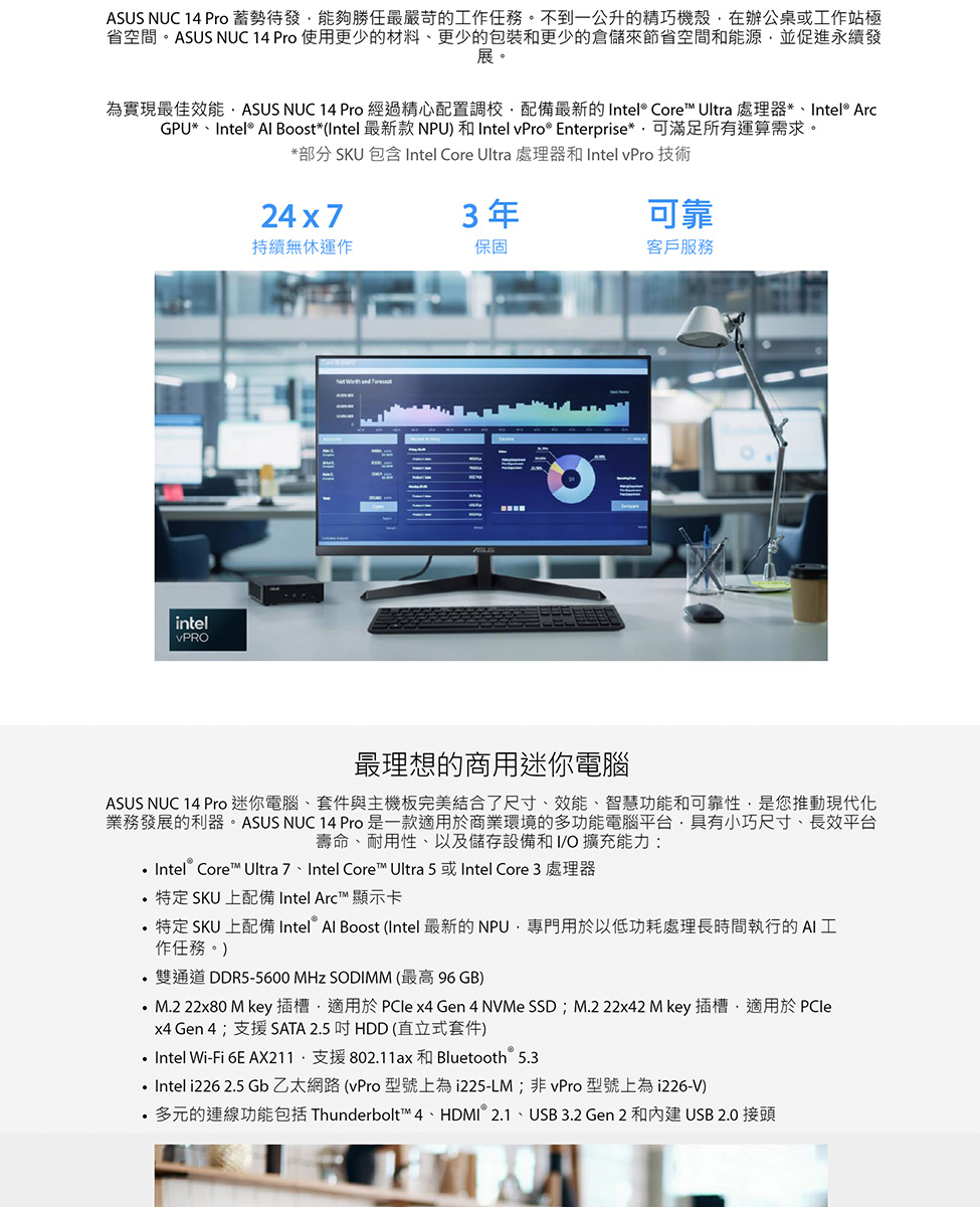 ASUS 華碩 Ultra7十六核{NUC 14 PRO R