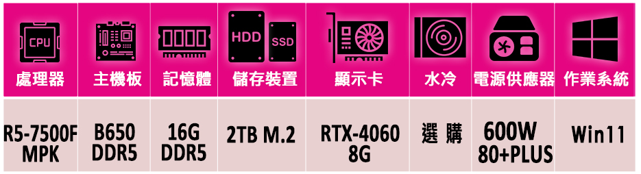 微星平台 R5六核 RTX 4060 2X Win11{四駿