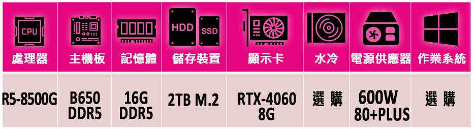 微星平台 R5六核 RTX 4060 2X{平山駒III}A