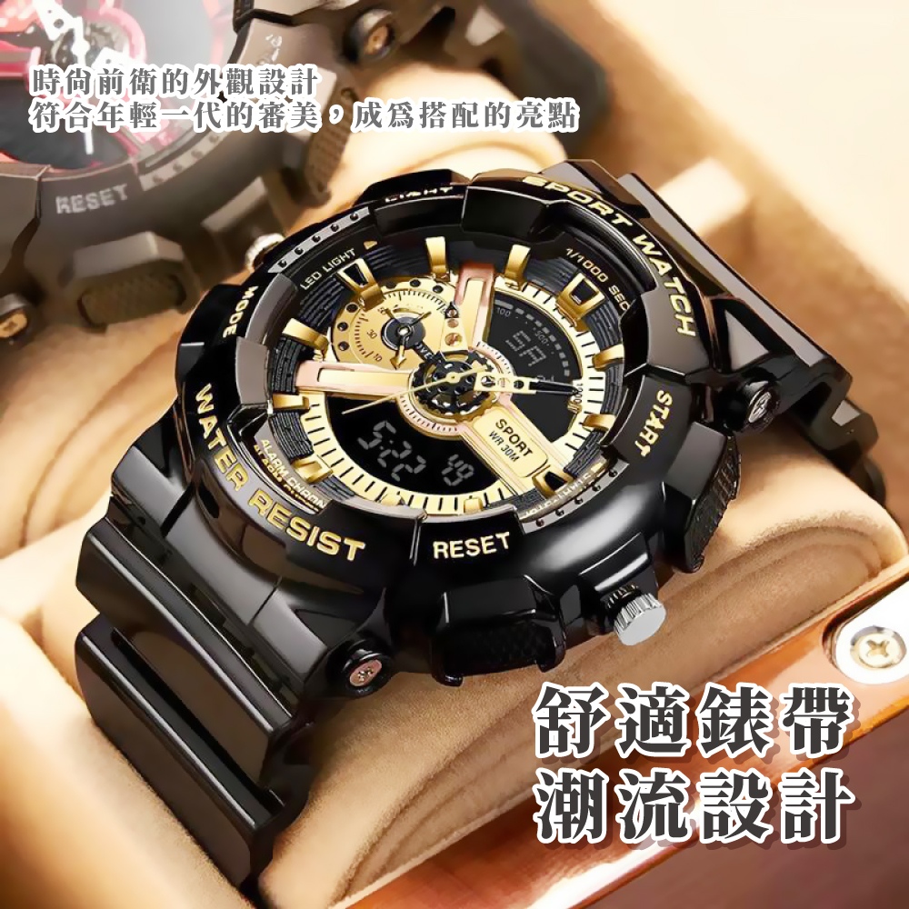 時尚前衛的外觀設計 符合年輕一代的審美,成為搭配的亮點 舒適錶帶 潮流設計 