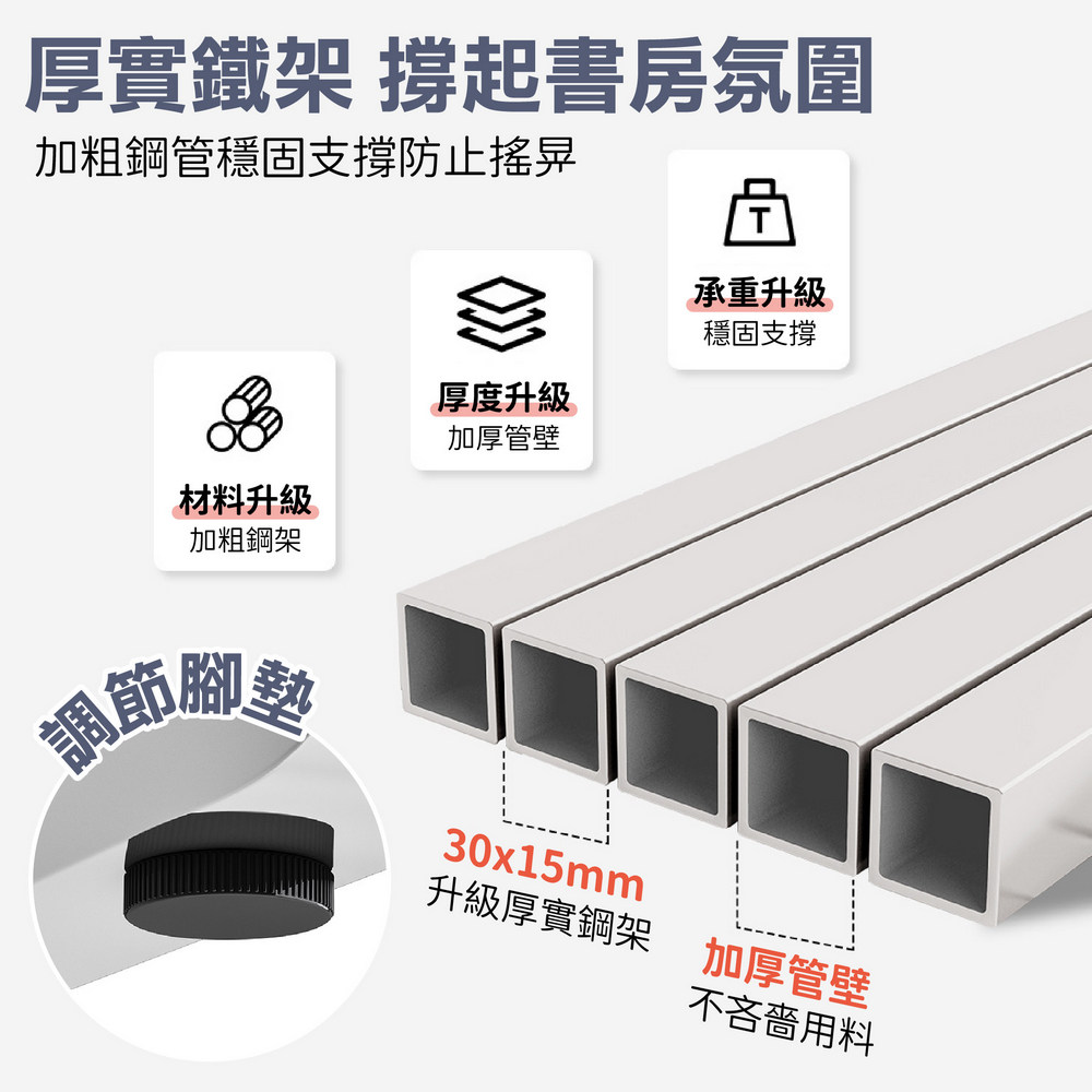 kurumapop 庫樂碼 U型側抽書桌100cm(三抽書桌