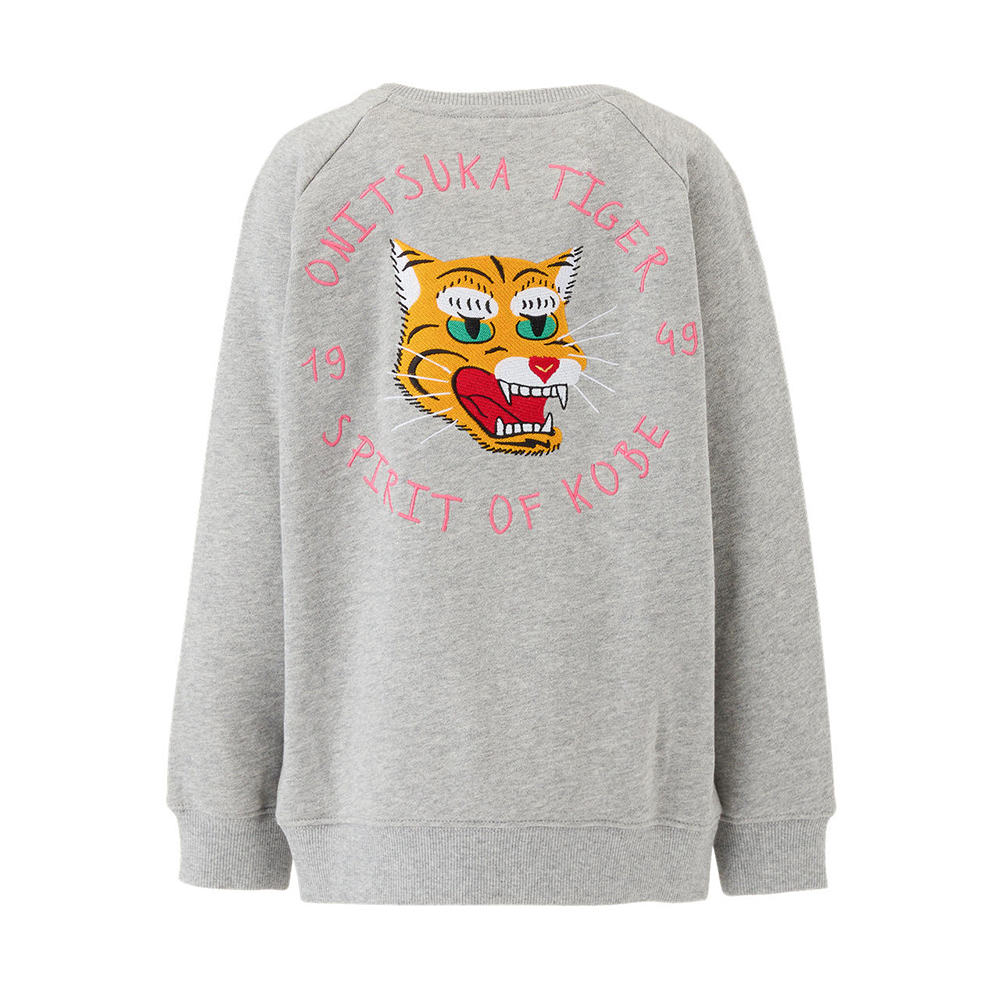Onitsuka Tiger】KIDS灰色虎頭印花兒童長袖上衣(2184A226-020 Onitsuka Tiger】KIDS灰色虎頭印花兒童長袖上衣(2184A226-020