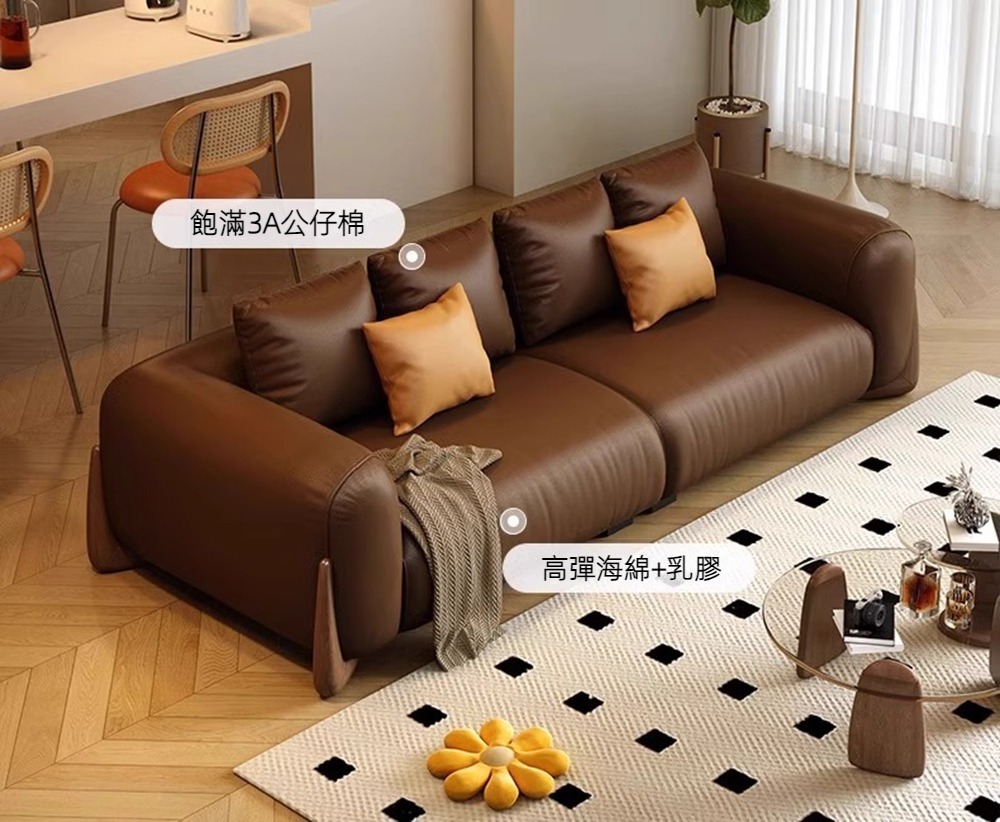 Life悅居生活 沙發 實木框架 貓抓皮 升級款（送抱枕+腳