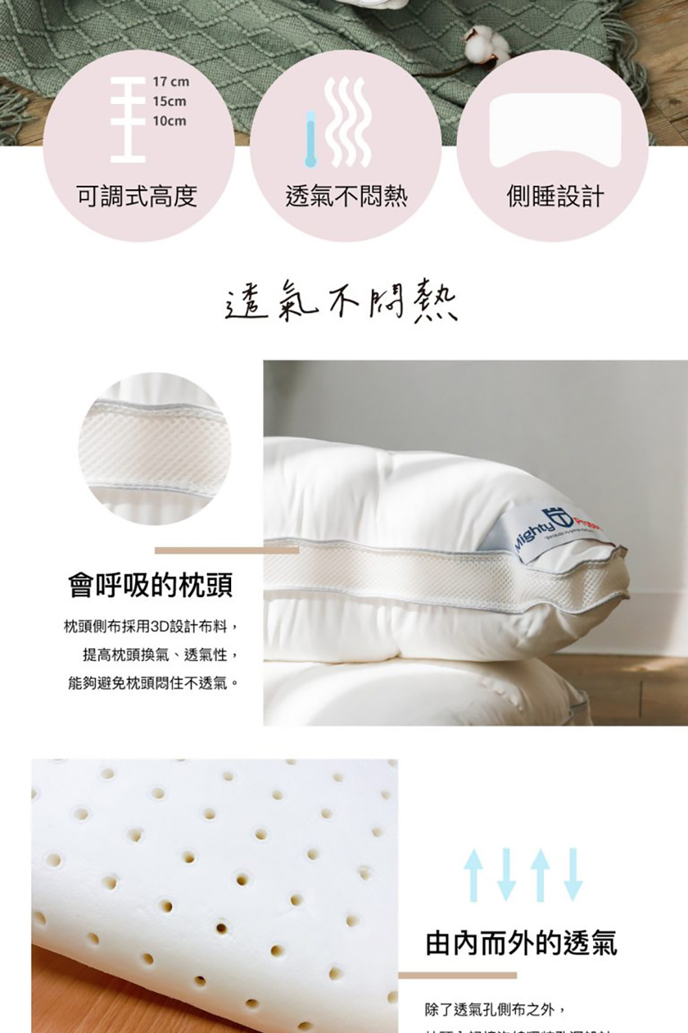 TAHAN casa 大漢家具 夢寐抗菌記憶泡棉枕(2入) 