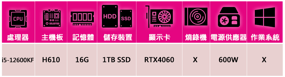 技嘉平台 犀牛戰將i512267 十核電競遊戲機(i5-12