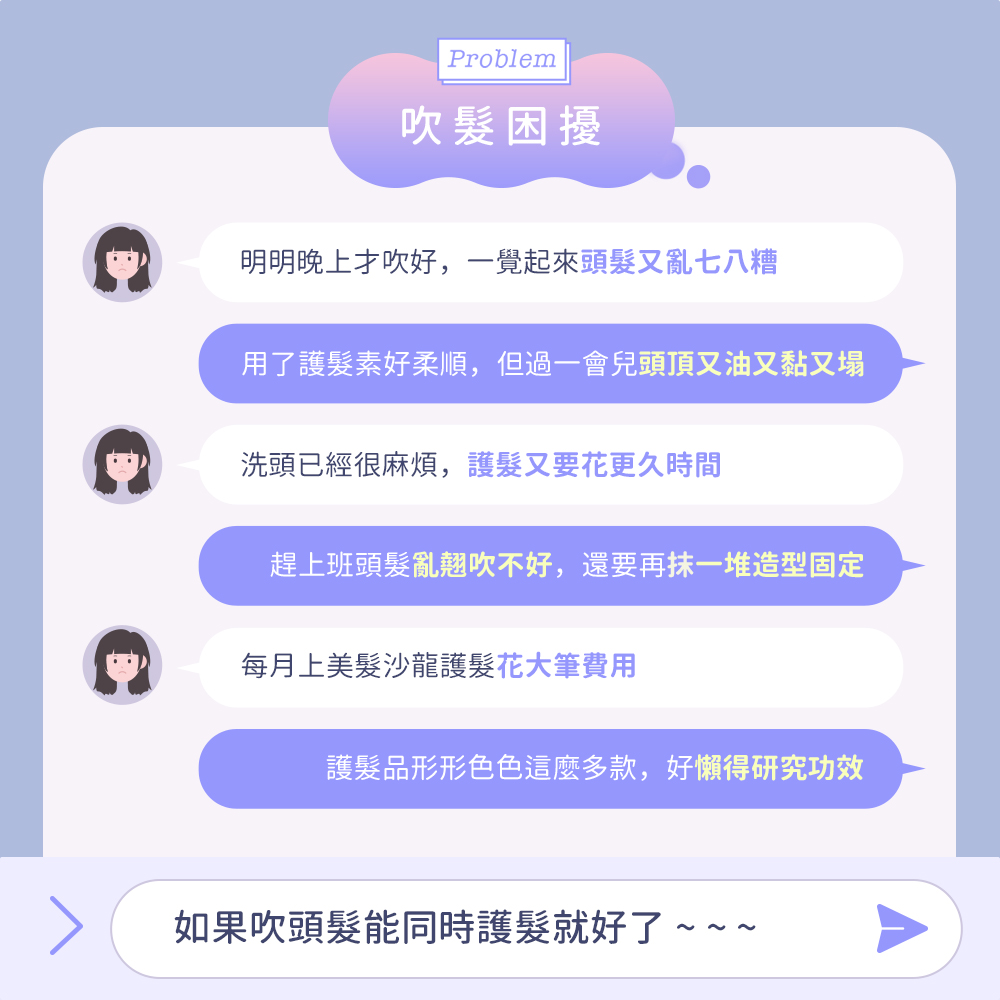 用了護髮素好柔順,但過一會兒頭頂又油又黏又塌