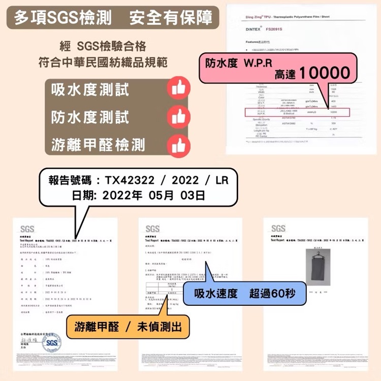 Annette 100%防水吸濕排汗床包式保潔墊(單人／雙人