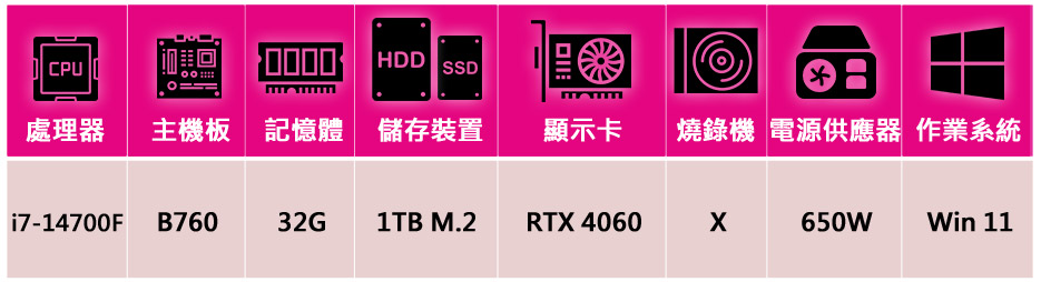 華碩平台 i7二十核RTX 4060 Win11{炫耀之星W