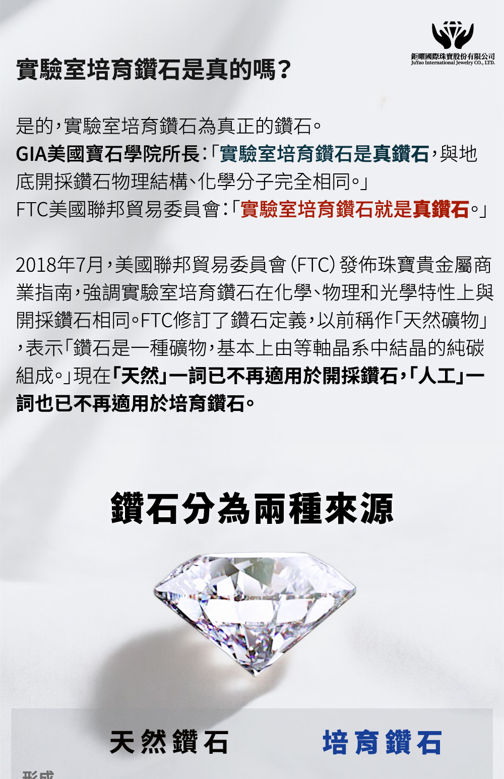2018年7月,美國聯邦貿易委員會FTC發佈珠寶貴金屬商