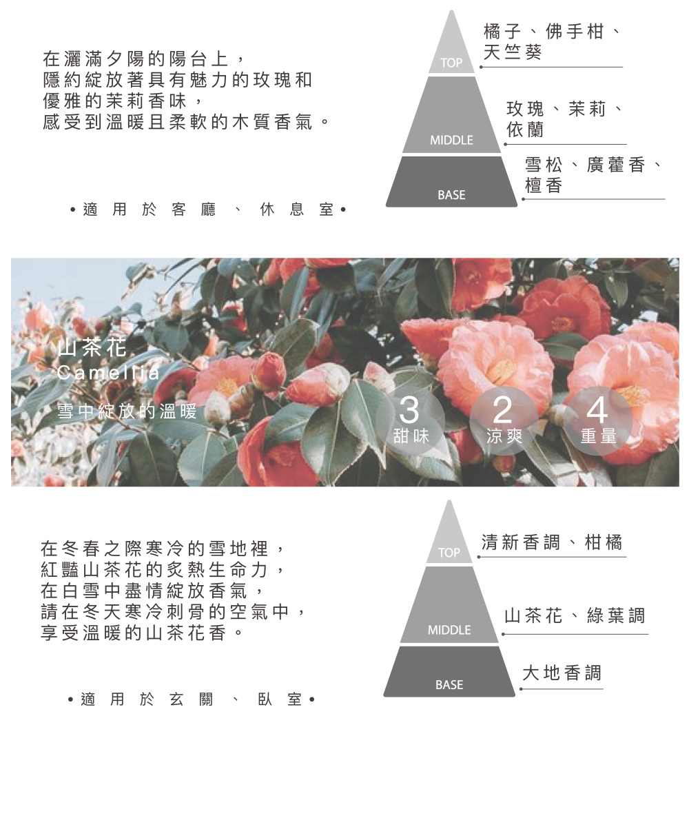 感受到溫暖且柔軟的木質香氣。