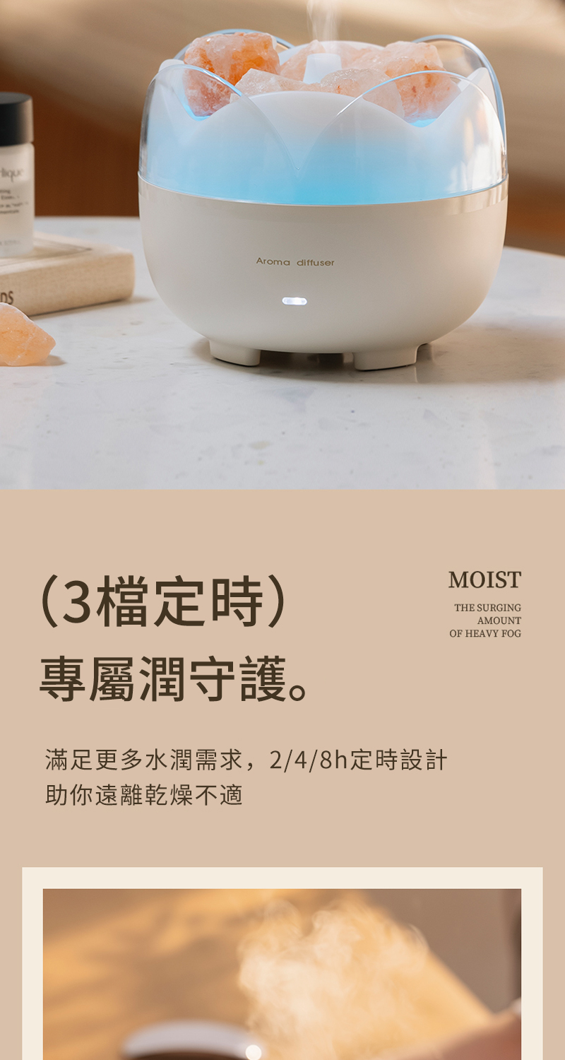 3檔定時 專屬潤守護。 滿足更多水潤需求,248h定時設計 助你遠離乾燥不適 