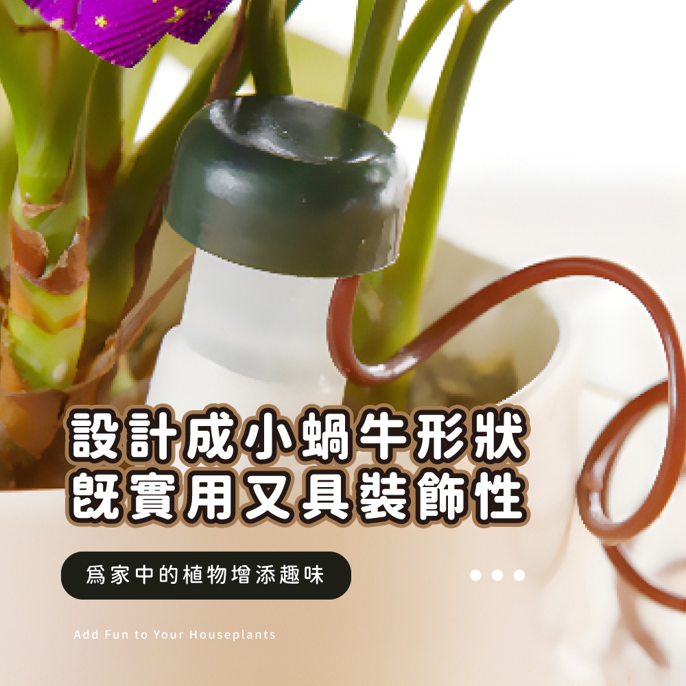 設計成小蝸牛形狀 既實用又具裝飾性 為家中的植物增添趣味 