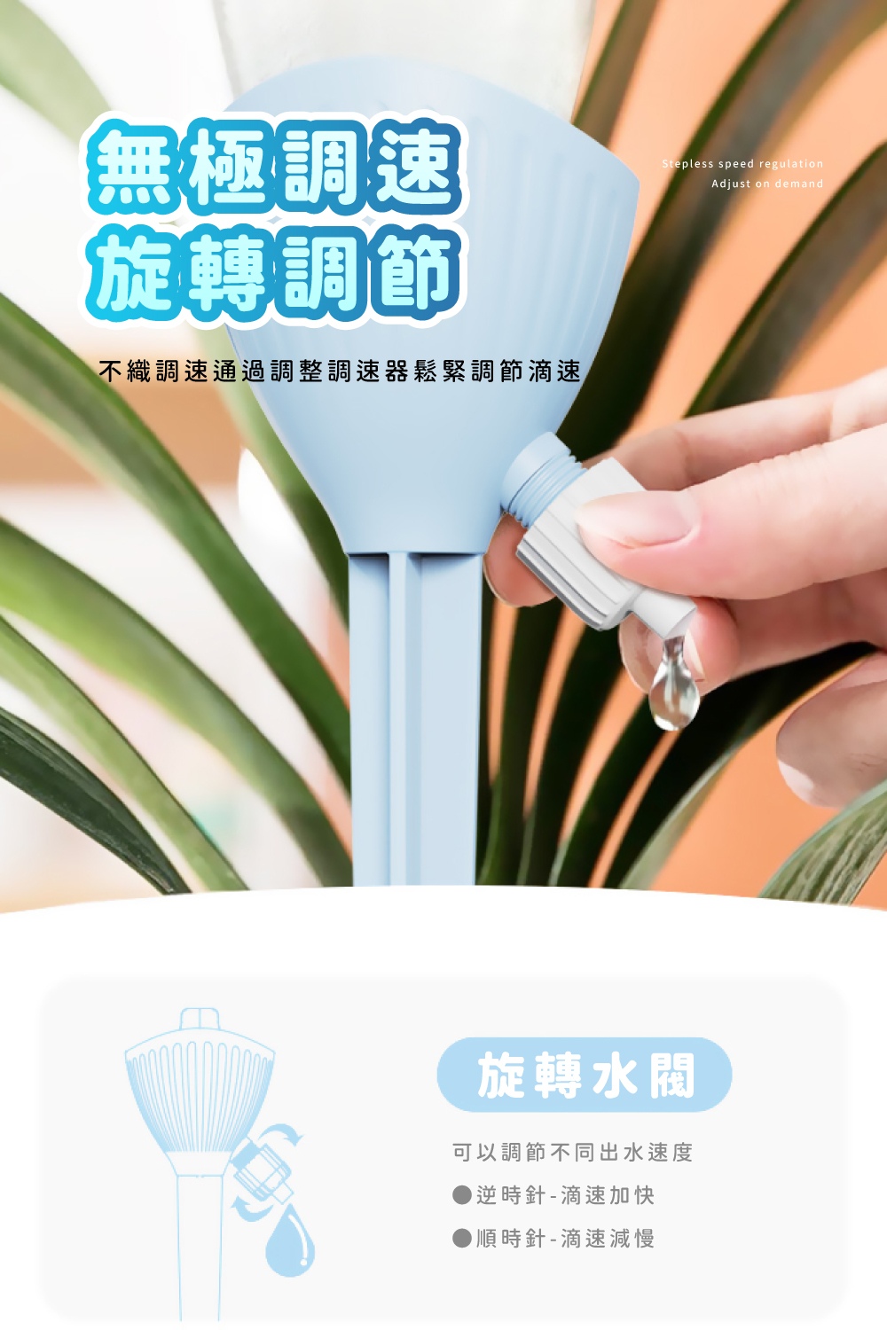 不織調速通過調整調速器鬆緊調節滴速