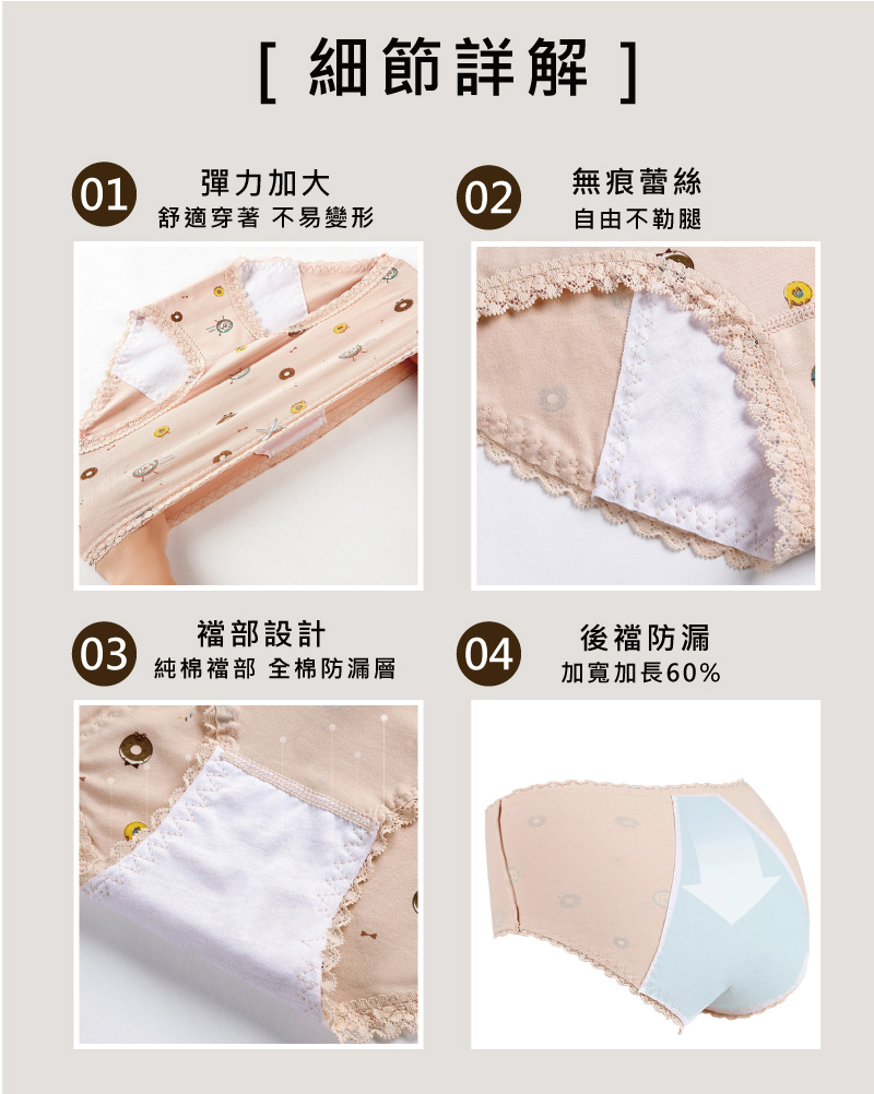 純棉襠部 全棉防漏層