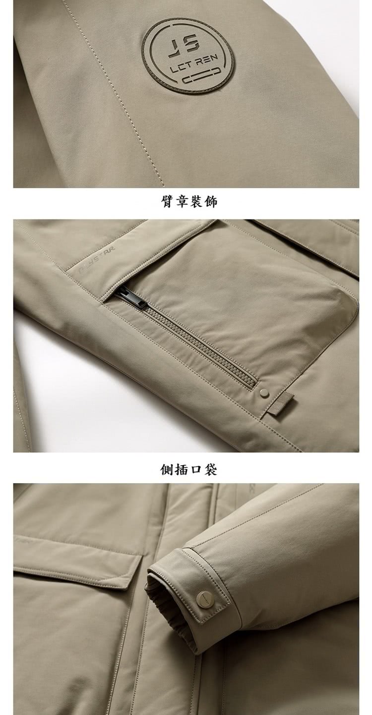 側插口袋 臂章裝飾 