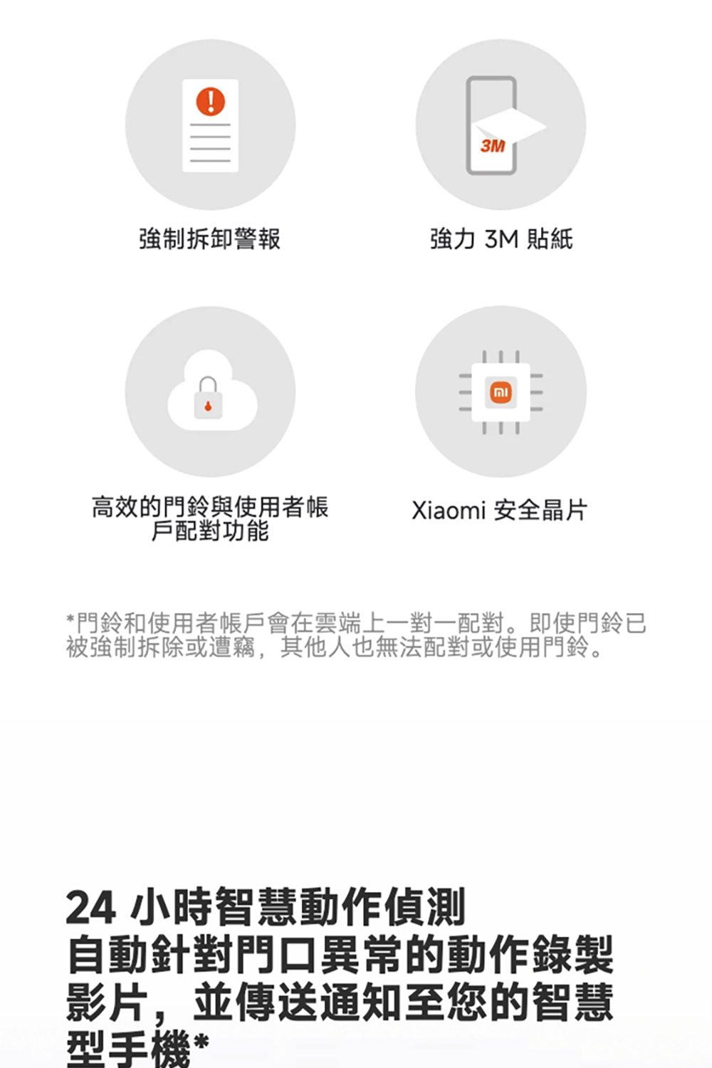 門鈴和使用者帳戶會在雲端上一對一配對。即使門鈴已