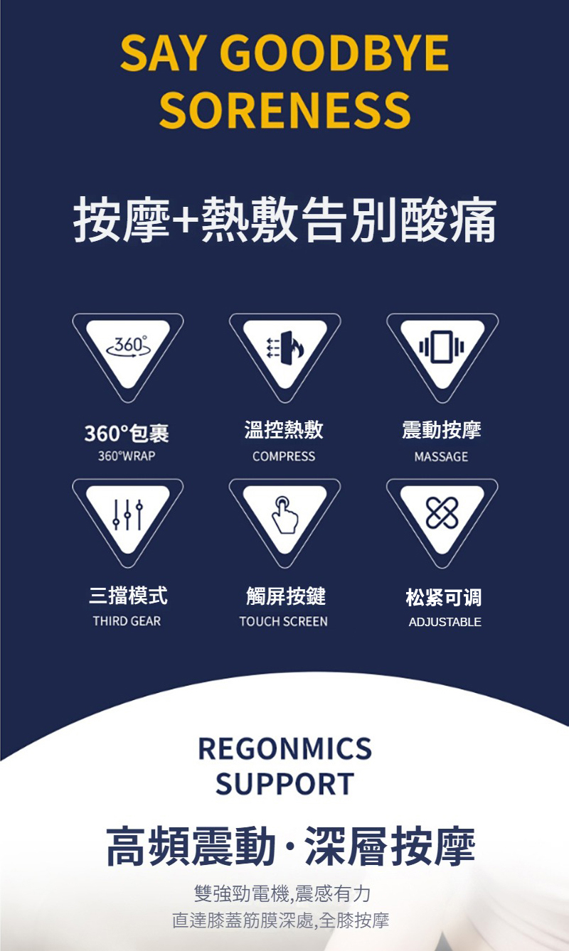 ANTIAN 2入組 電熱膝蓋關節保暖老寒腿護膝按摩儀 關節