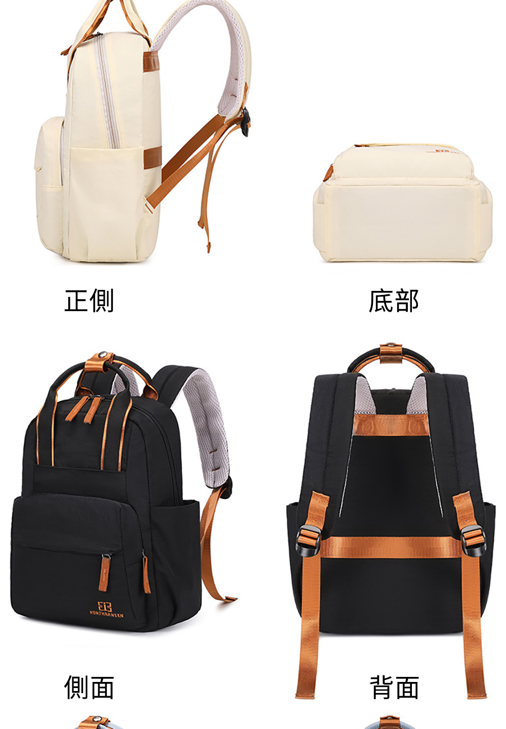 正側 側面 底部 背面 