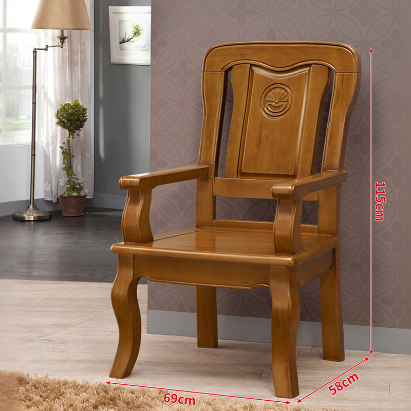 IDEA 荷風刻制實木單人椅/木靠背椅(沙發 木質沙發 扶手
