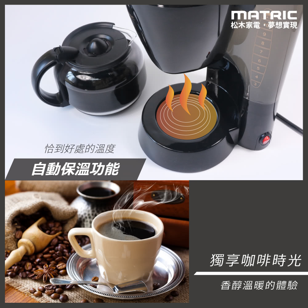 恰到好處的溫度 自動保溫功能 松木家電夢想實現 獨享咖啡時光 香醇溫暖的體驗 