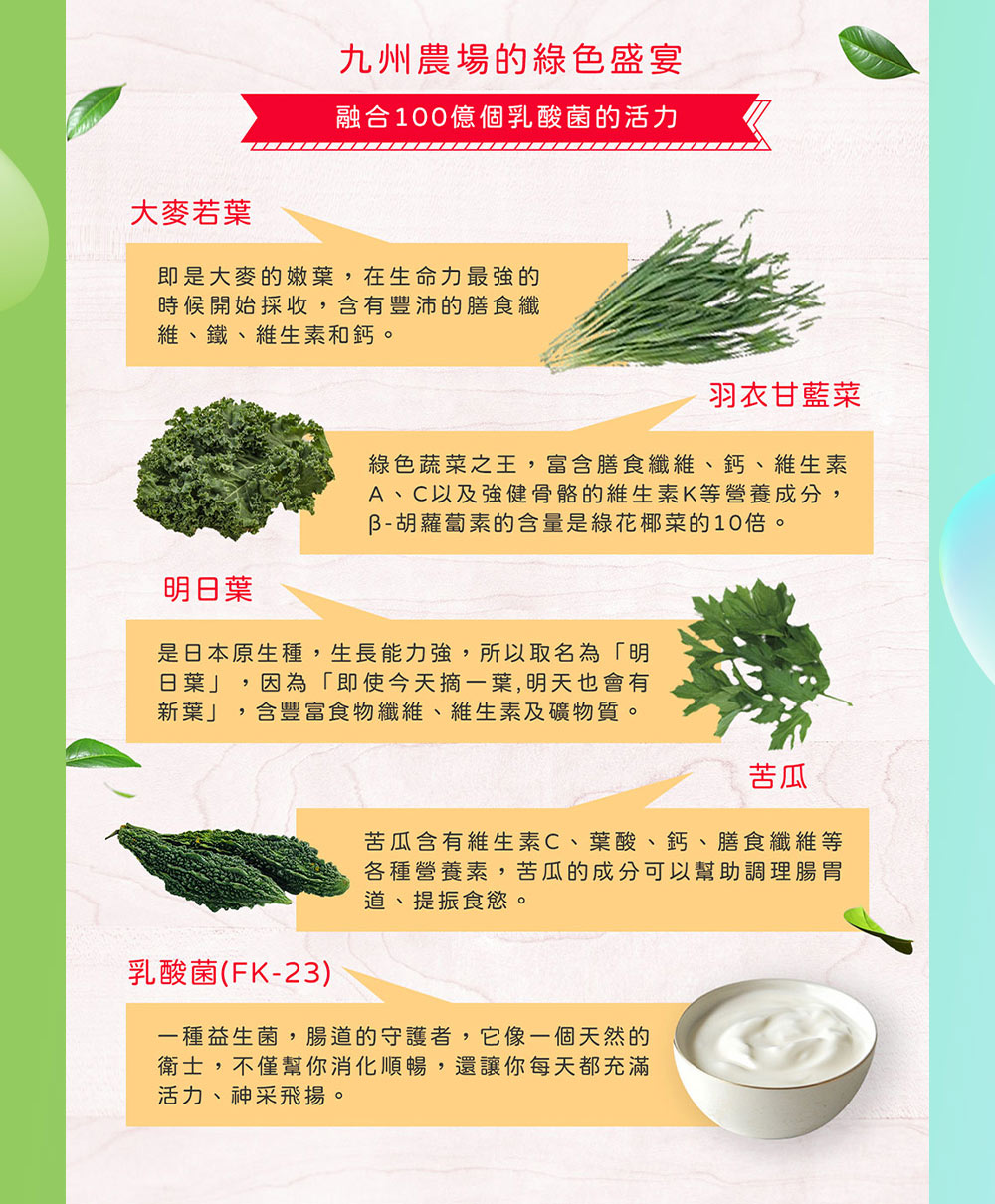 新葉 , 含豐富食物纖維、維生素及礦物質。