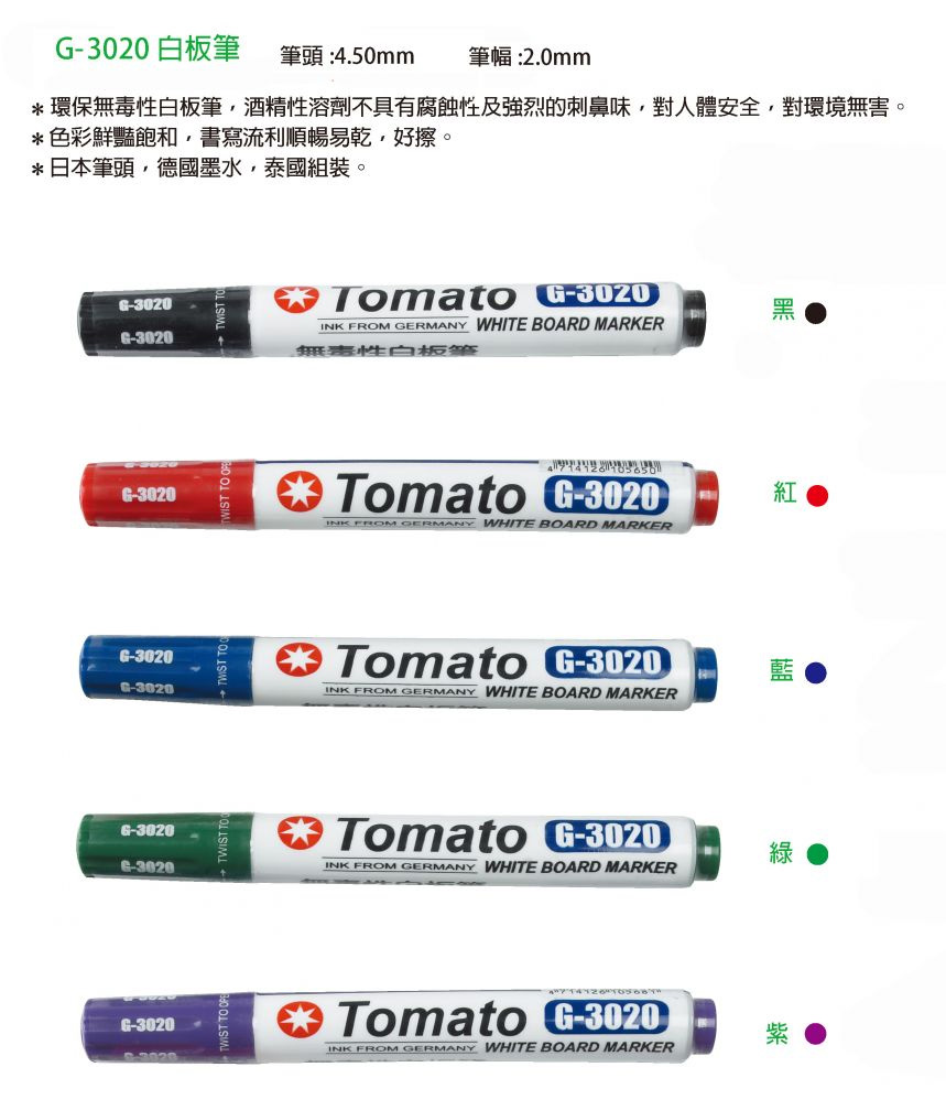 環保無毒性白板筆,酒精性溶劑不具有腐蝕性及強烈的刺鼻味,對人體安全,對環境無害。