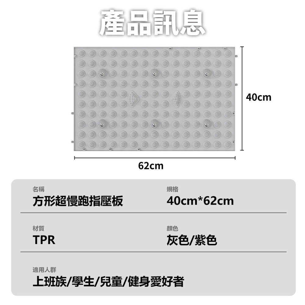 Keep Power健身房 方形 62cm 超慢跑墊 磁石指