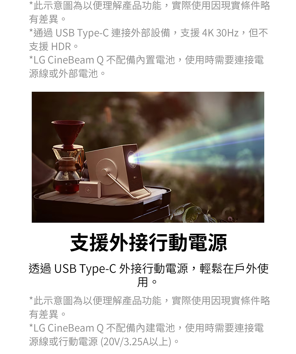通過 USB TypeC 連接外部設備,支援4K 30Hz,但不