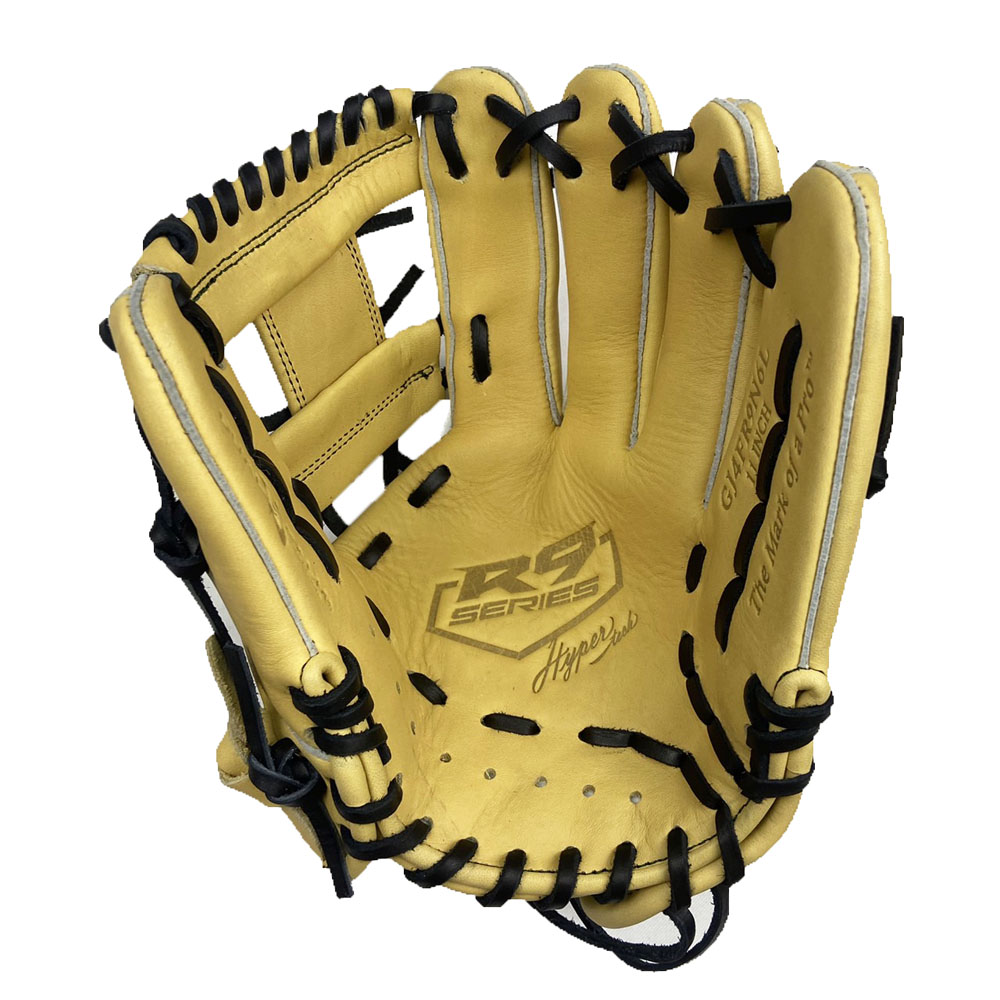 Rawlings R9少年用內野工字擋棒球手套11吋原皮色(