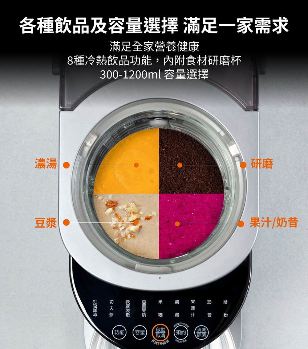 各種飲品及容量選擇 滿足一家需求