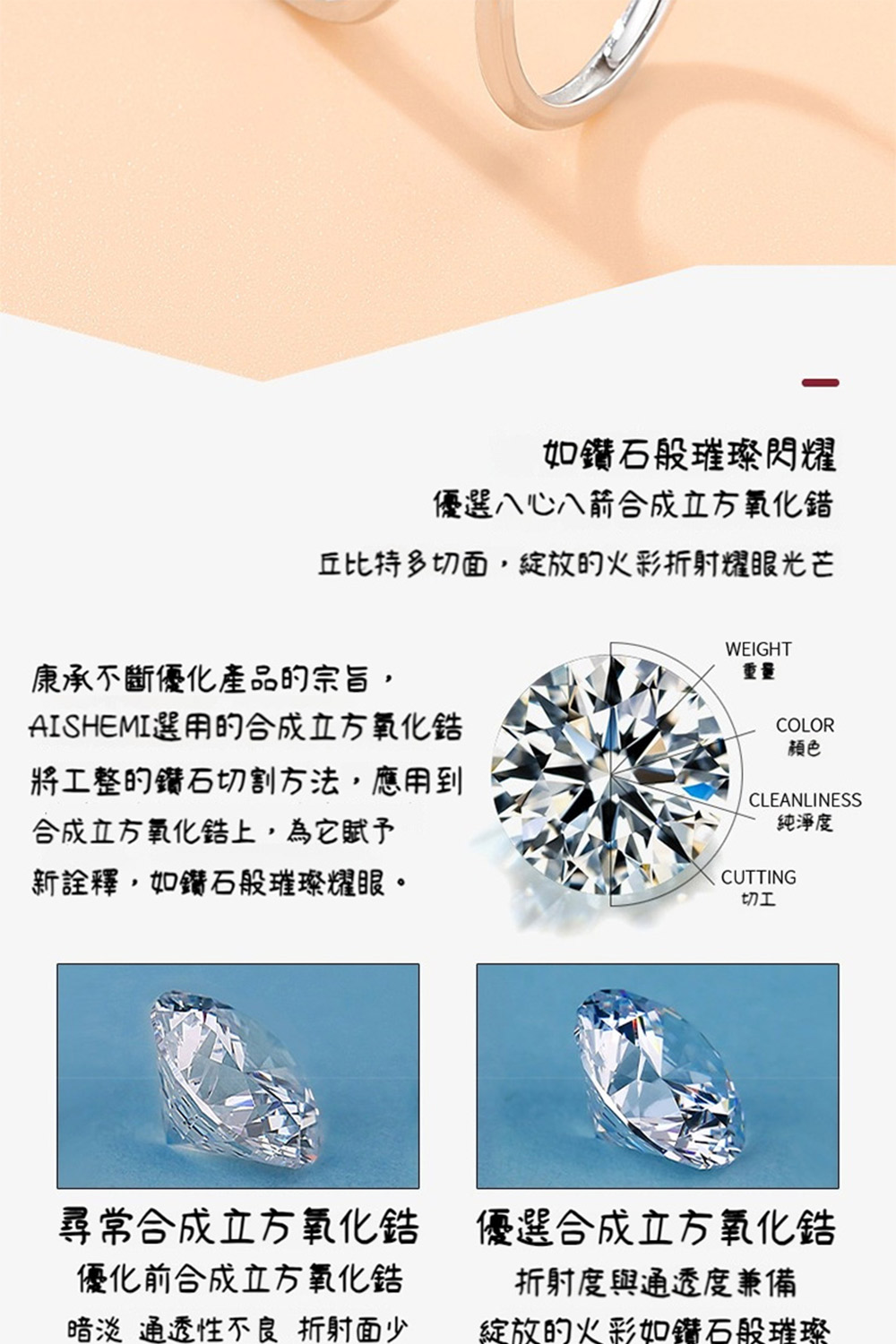 丘比特多切面,綻放的火彩折射耀眼光芒