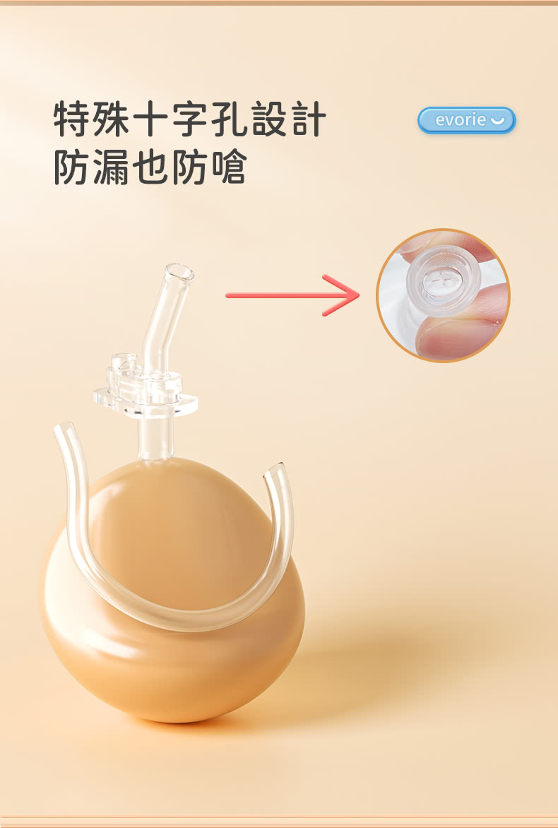 特殊十字孔設計 防漏也防嗆 
