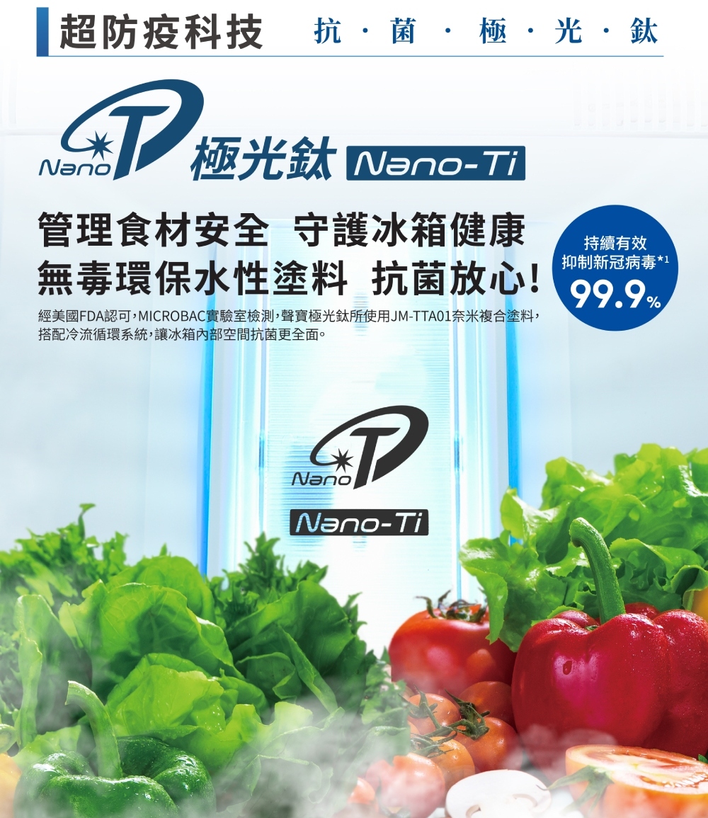 經美國FDA認可,MICROBAC實驗室檢測,聲寶極光鈦所使用JMTTA01奈米複合塗料,