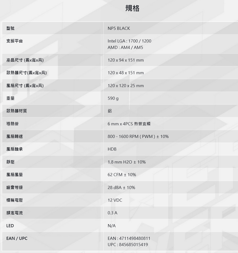 6mm x 4PCS 熱管直觸