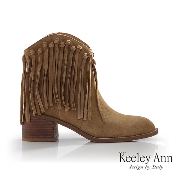 Keeley Ann 西部牛仔流蘇短靴(棕色47784722