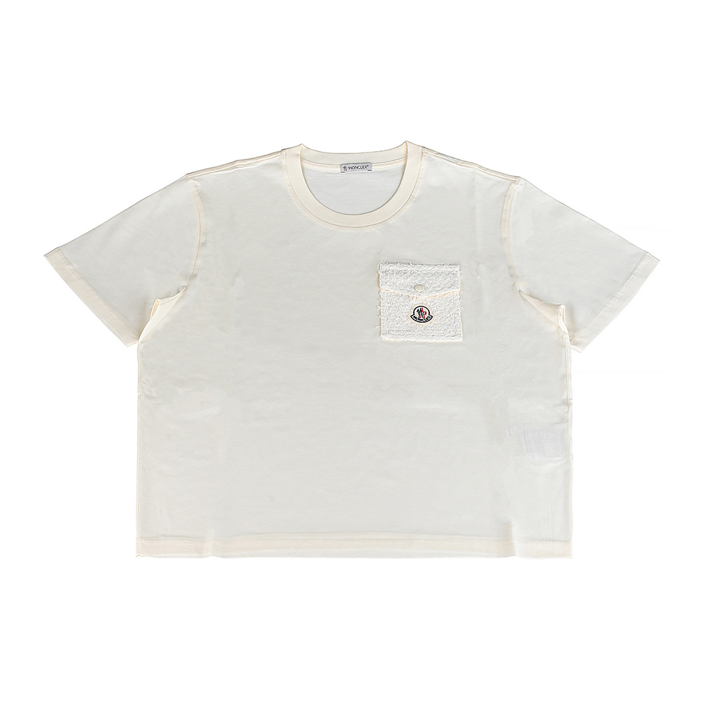 MONCLER MONCLER布章LOGO胸前口袋純棉短袖T