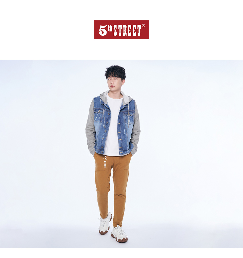 5th STREET 男裝運動棉褲-橙色 推薦