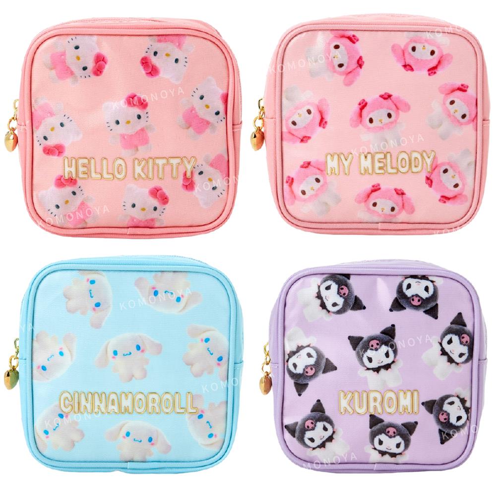 小禮堂 Sanrio 三麗鷗 PVC方型化妝包 - 3D人物