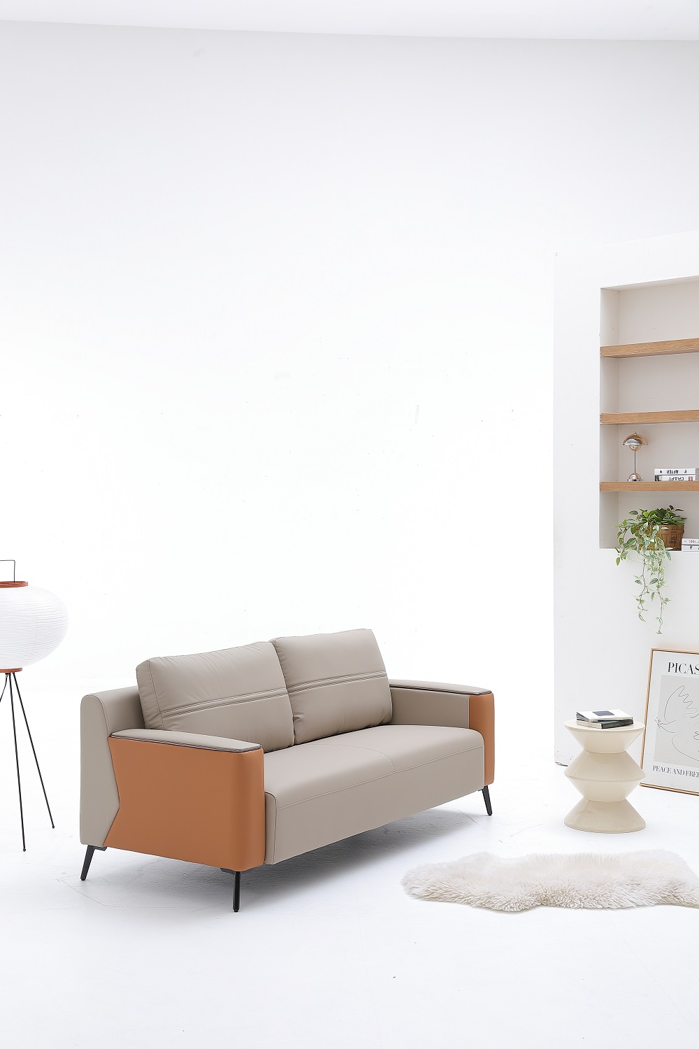 MUNA 家居 354型貓抓皮三人沙發(沙發 皮沙發 三人座