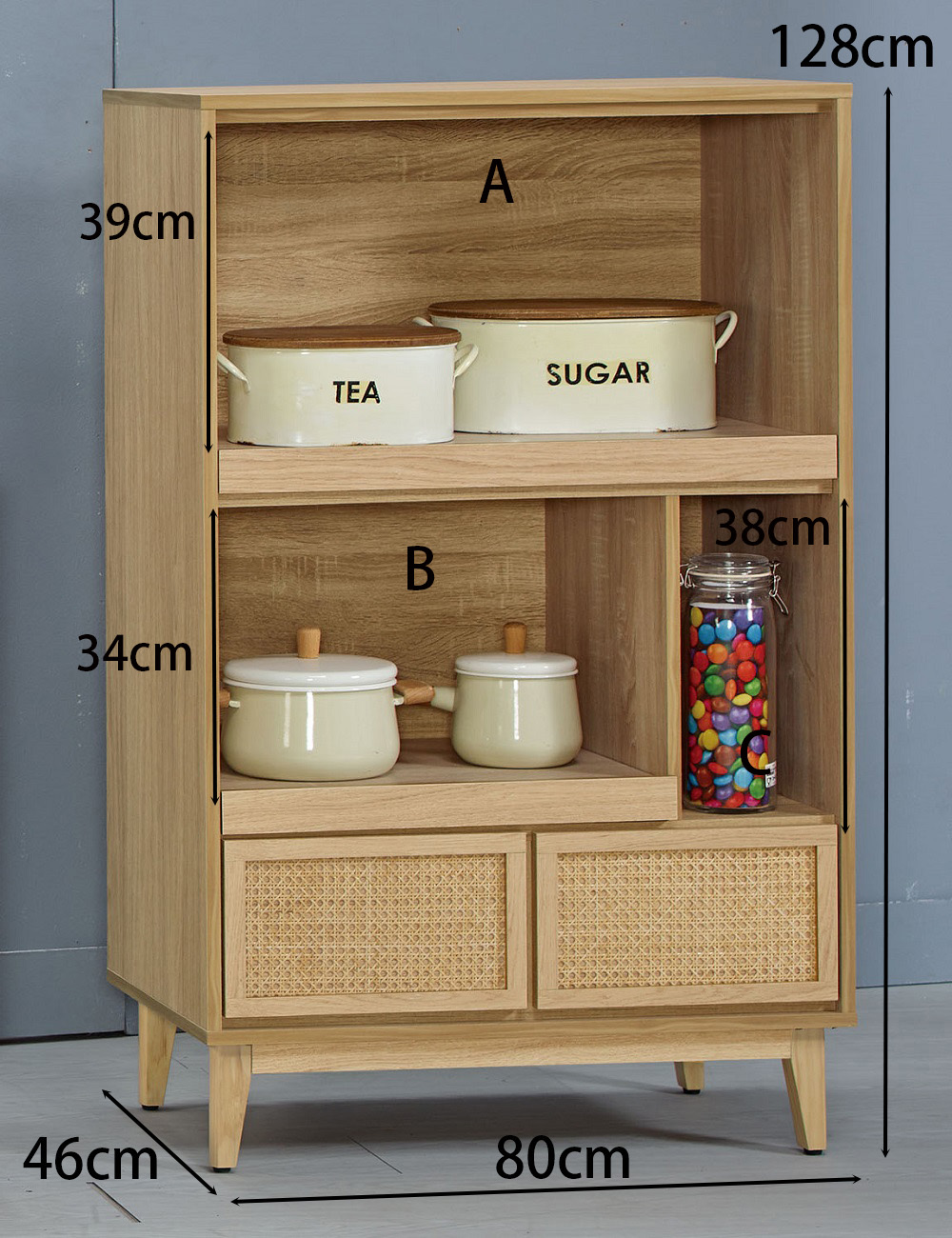 MUNA 家居 1016型2.7X4尺收納餐櫃(碗盤櫃 收納