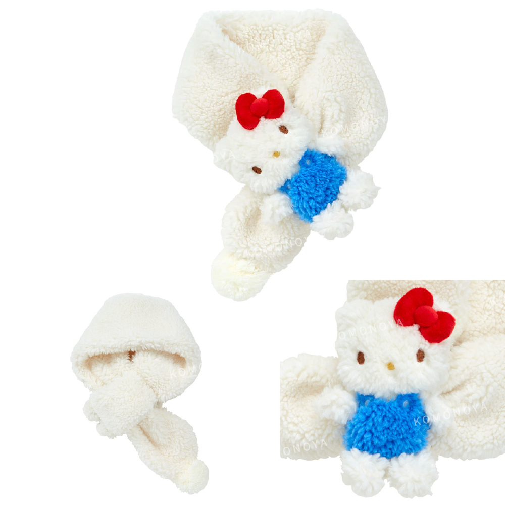 小禮堂 Sanrio 三麗鷗 兒童羊羔毛造型圍巾 - 全身 