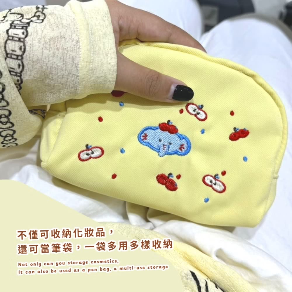 不僅可收納化妝品, 還可當筆袋,一袋多用多樣收納 