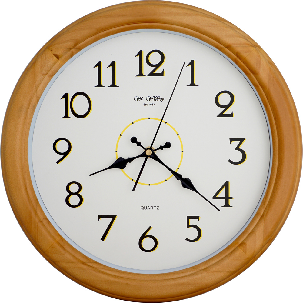 JUSTIME 鐘情坊 14吋 簡約易讀 高級實木框 家飾壁