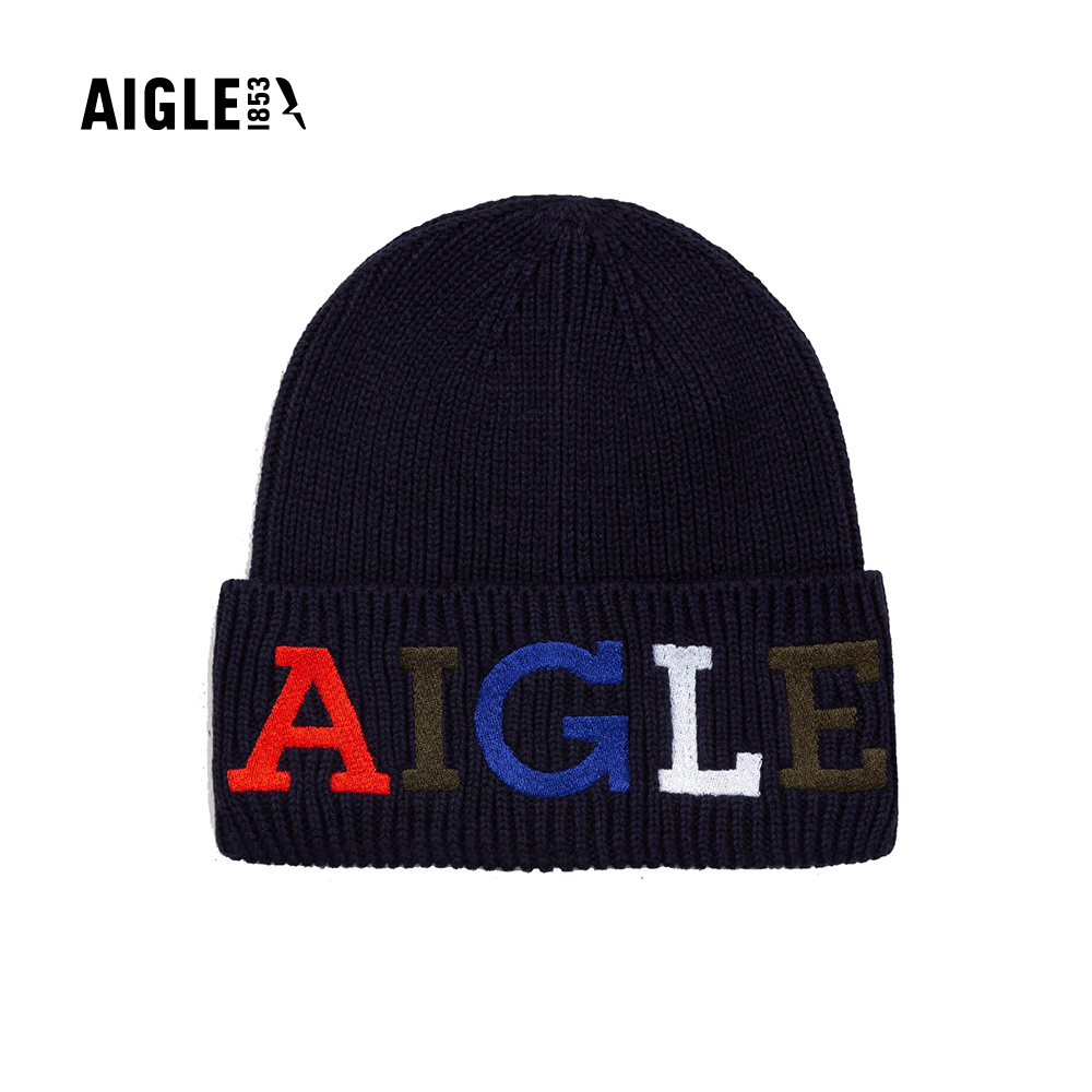 AIGLE 童 有機棉針織帽AG-51001A057 深藍(