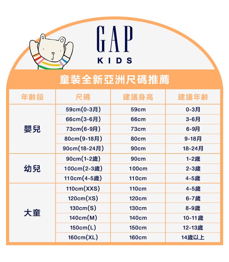 童裝全新亞洲尺碼推薦