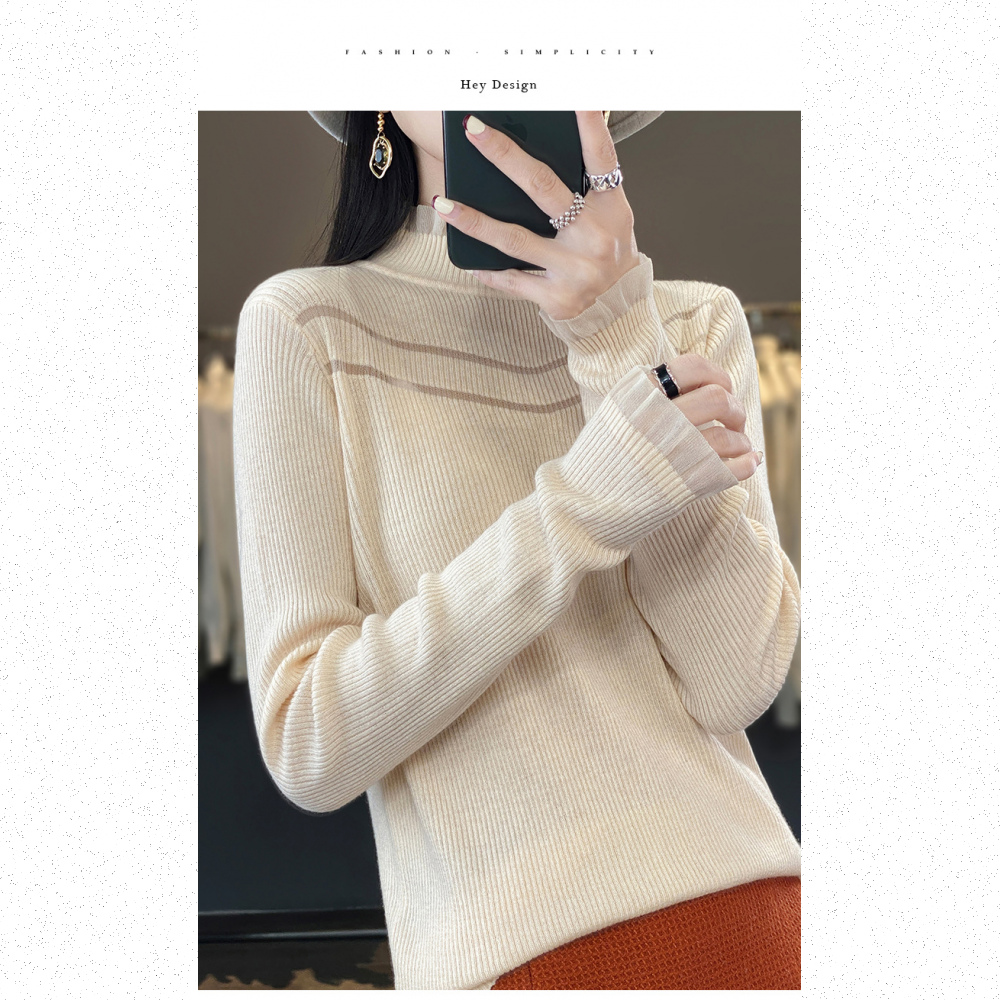 Very Buy 非常勸敗 預購/羊毛精紡春夏女士半高領上衣