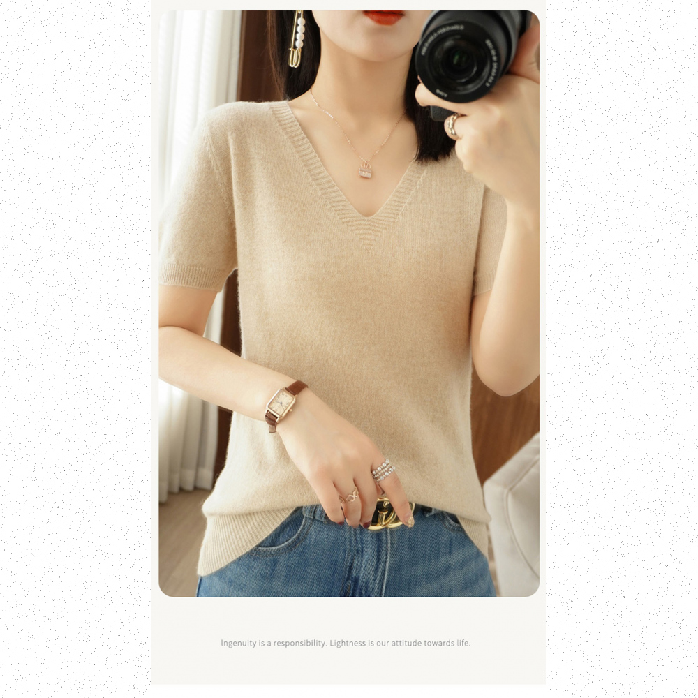 Very Buy 非常勸敗 預購/領短袖內搭針織衫女套頭短袖